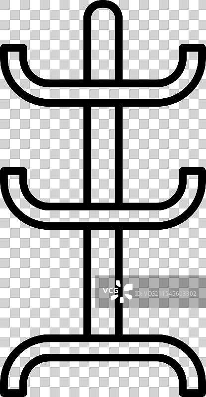 衣帽架线条图标设计图片素材