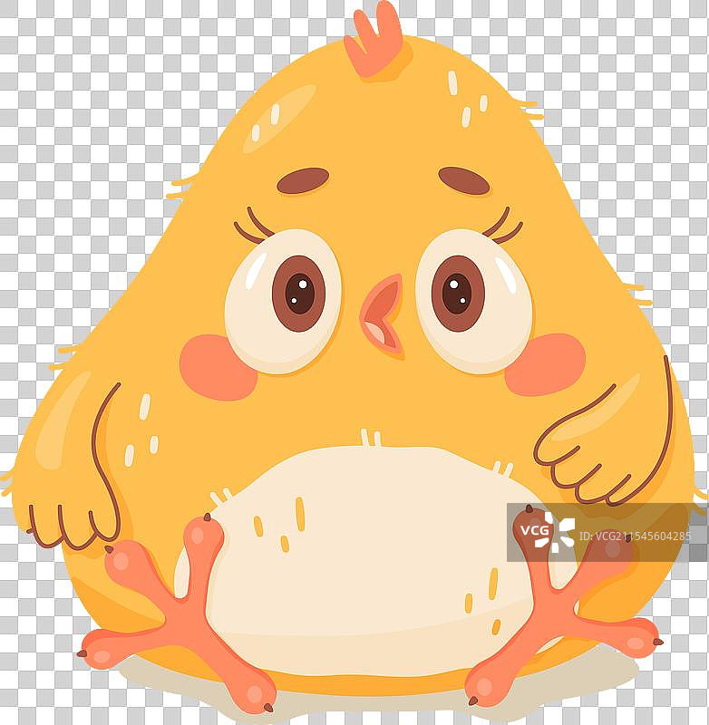 手绘可爱的小鸡卡通图图片素材