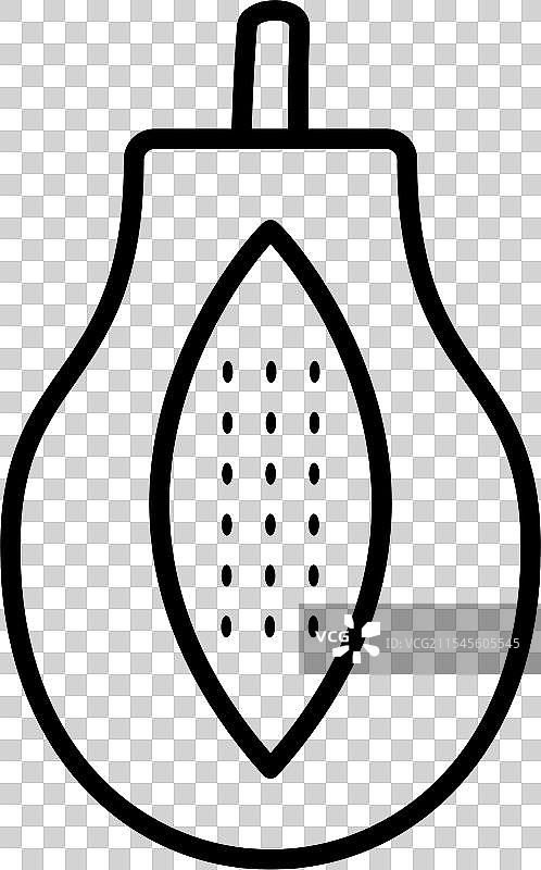 木瓜线条图标设计图片素材