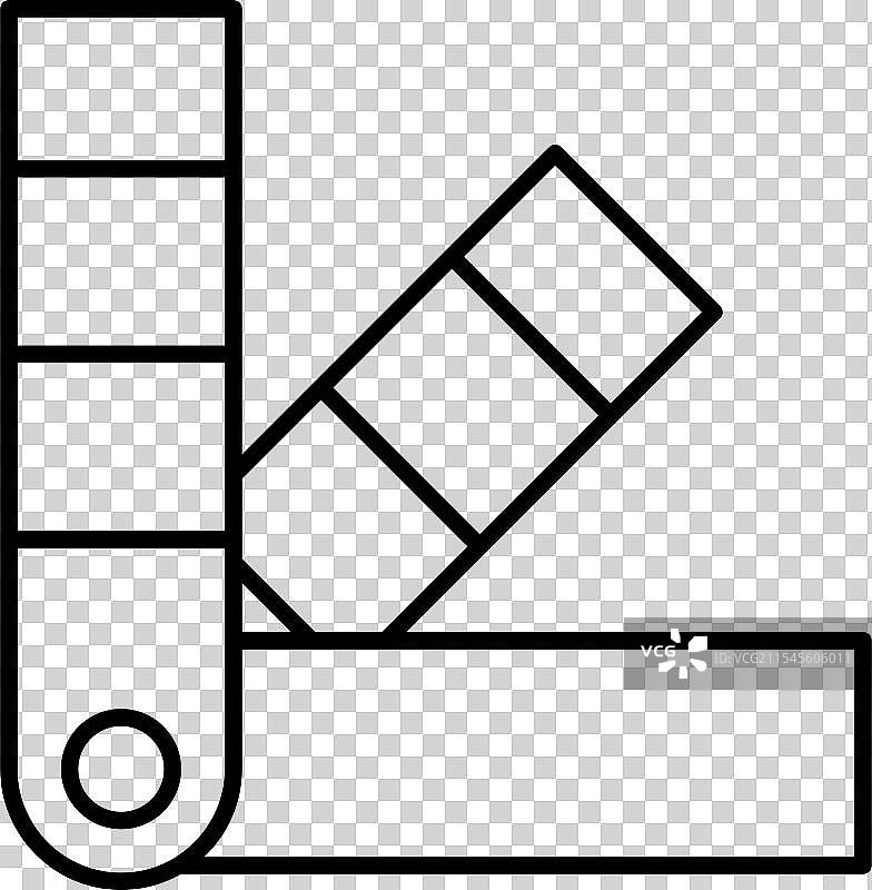 颜色样本线条图标设计图片素材