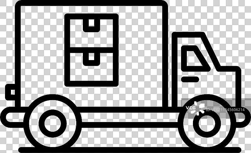 免费送货线条图标设计图片素材