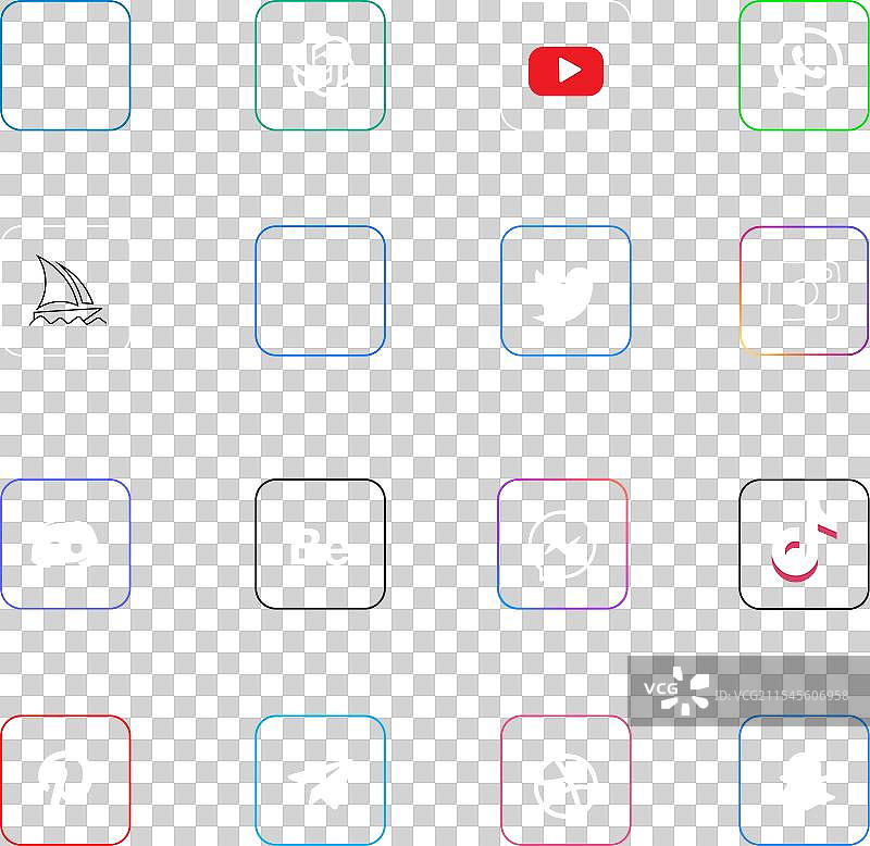 流行社交网络图标包图片素材