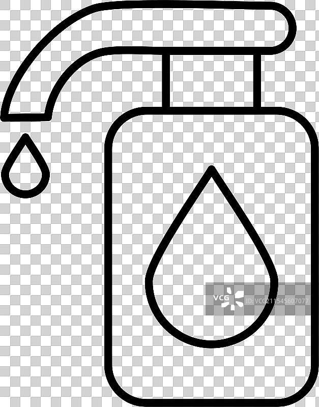 清洁液体线条图标设计图片素材