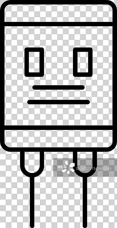 电容器线条图标设计图片素材