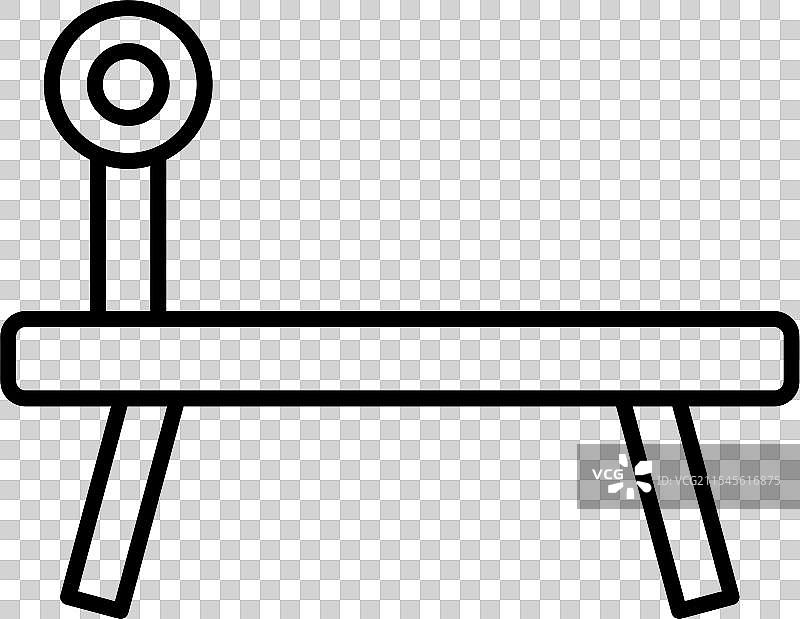 卧推线条图标设计图片素材