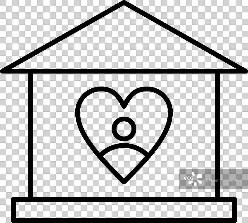 孤儿院线条图标设计图片素材