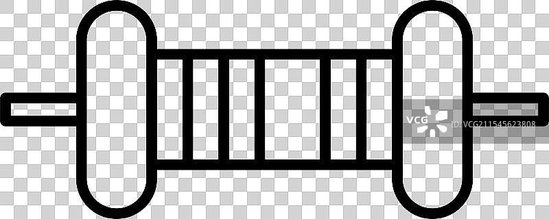 电阻器线条图标设计图片素材