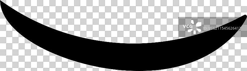 简单优雅的黑色新月形图标图片素材