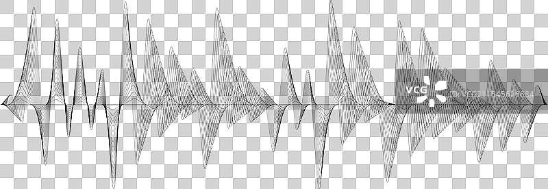 迷人的抽象声波线条视觉效果图片素材