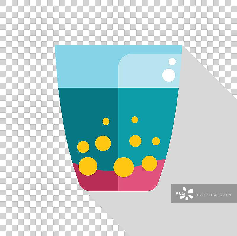 装有气泡化学溶液的玻璃烧杯图片素材