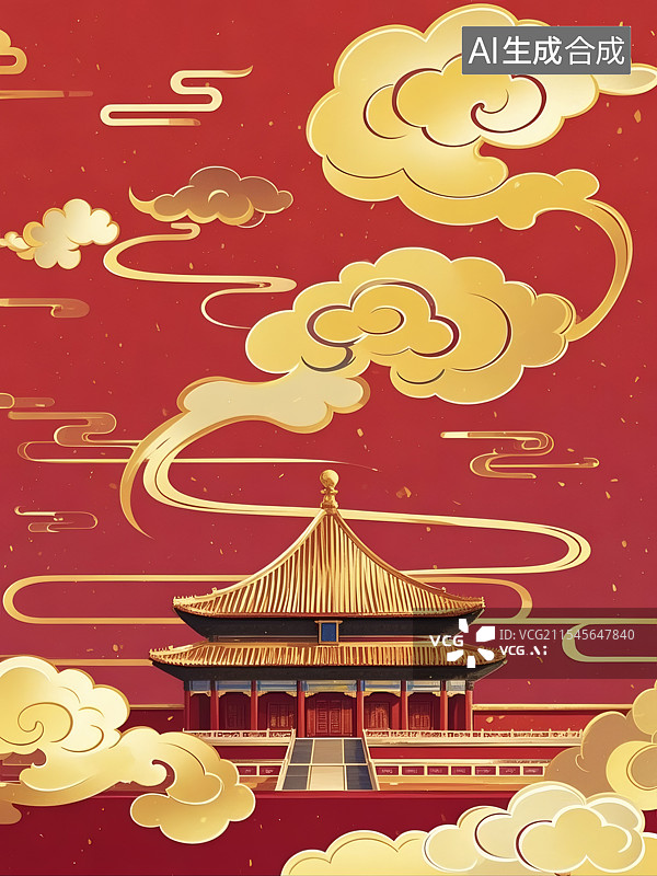 【AI数字艺术】国潮风背景图片素材