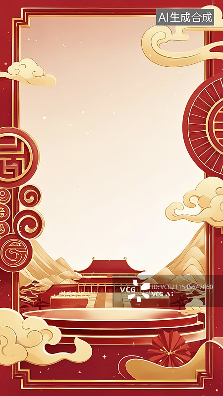 【AI数字艺术】国潮风背景图片素材