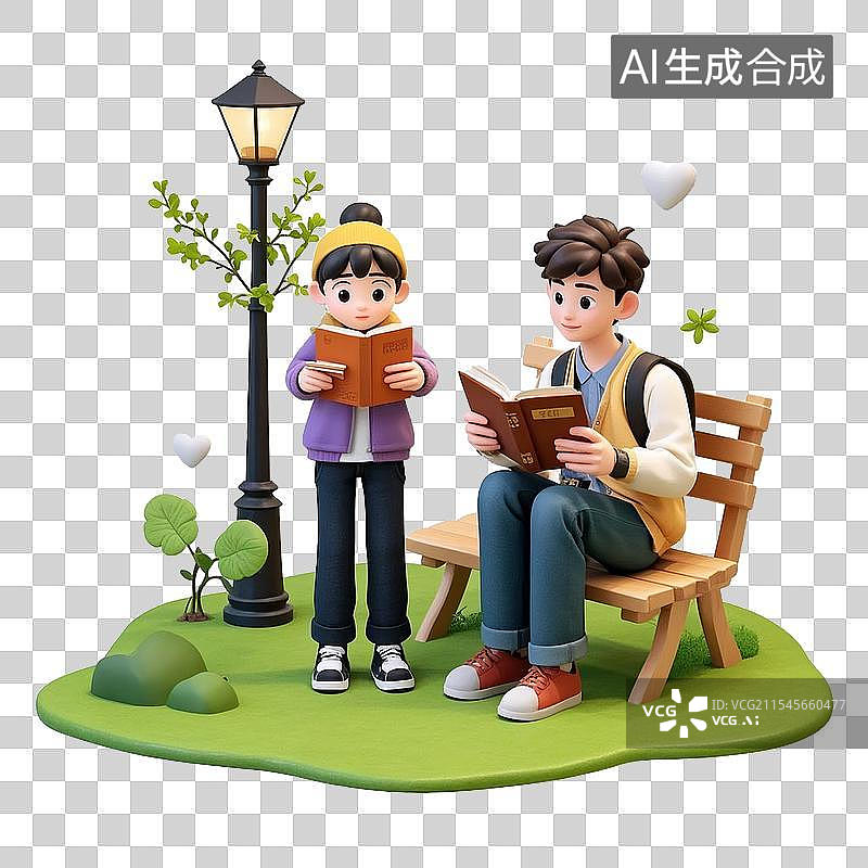 【AI数字艺术】年轻人户外露营活动图片素材