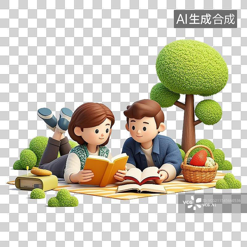 【AI数字艺术】年轻人户外露营活动图片素材
