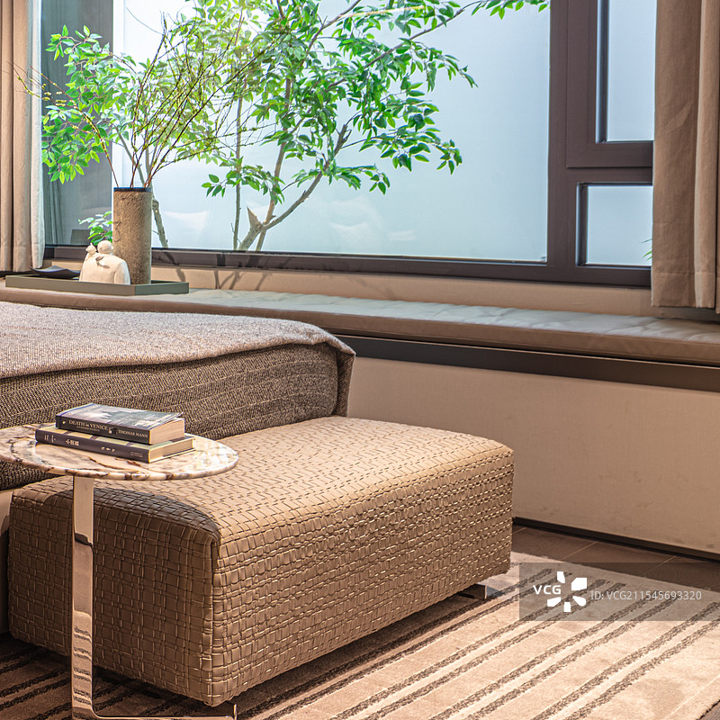 样板房中的卧室展示图片素材