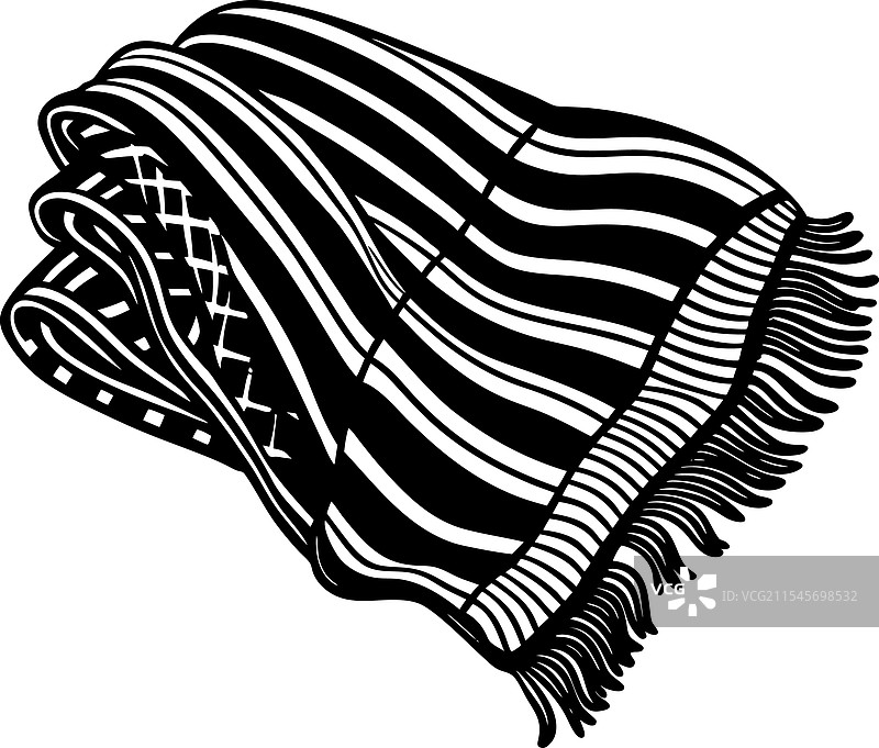 冬季的温暖羊毛毯轮廓图片素材