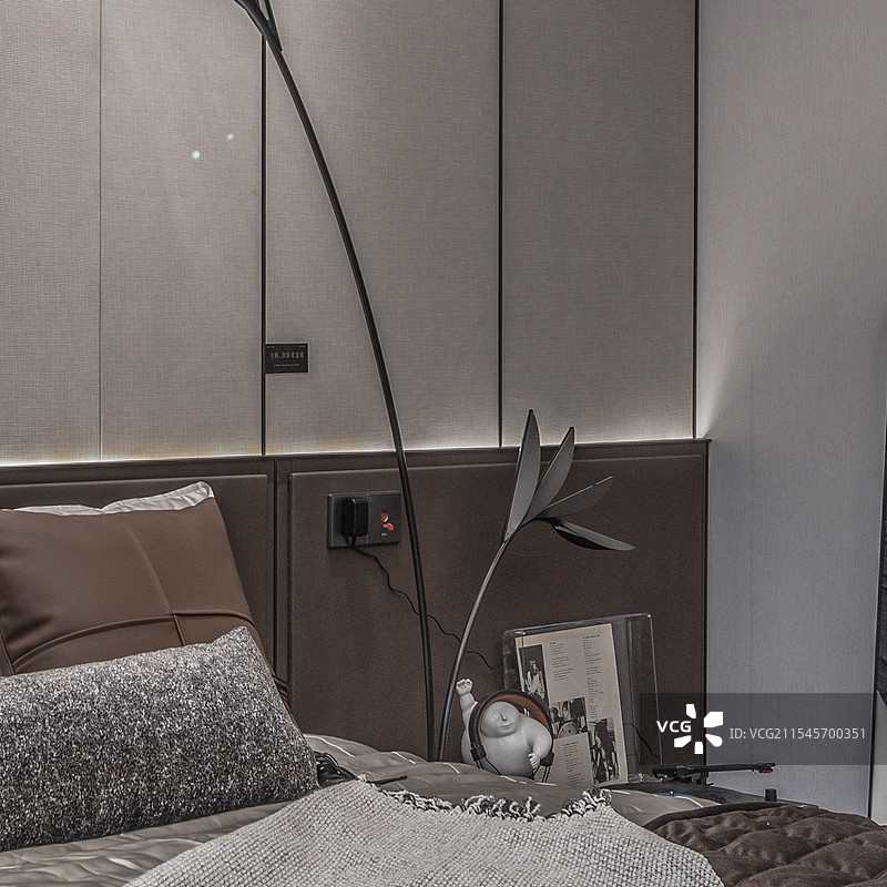 样板房中的卧室展示图片素材