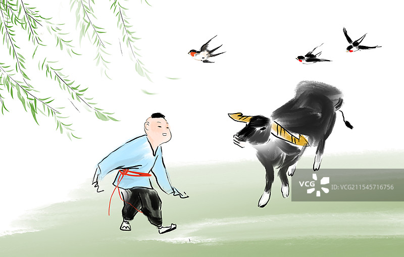 春天节气立春燕子飞翔图片素材