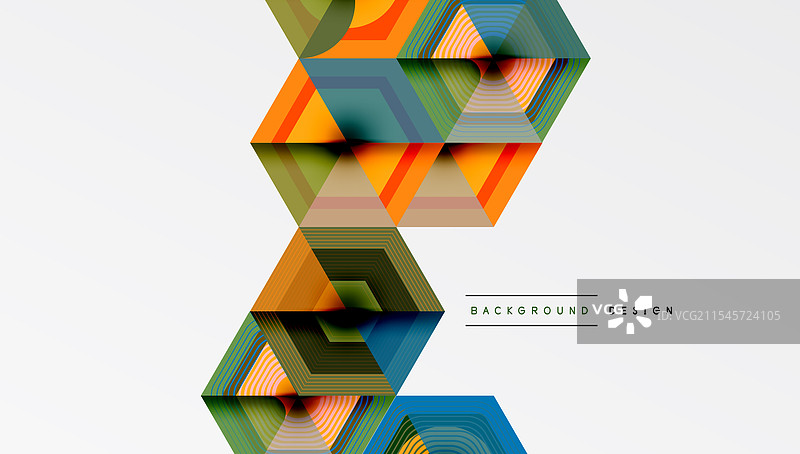 创意六边形几何形状设计图片素材