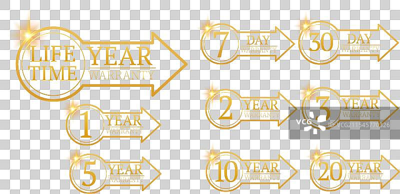 金色周年纪念标志图片素材