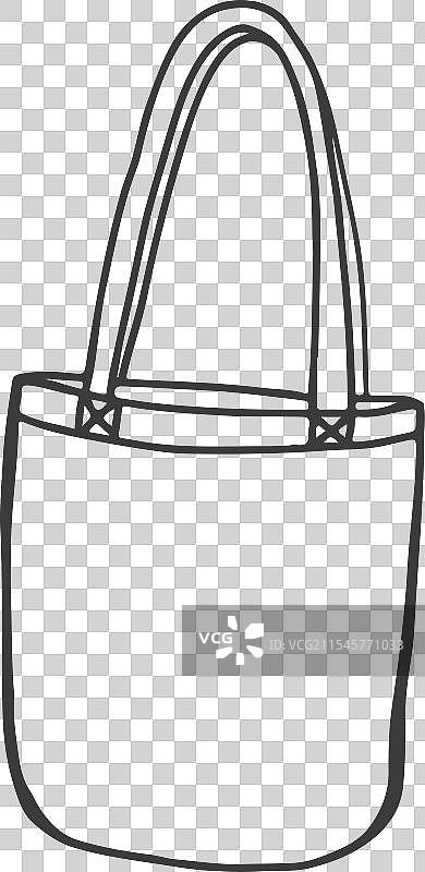 手绘的购物袋涂鸦图片素材