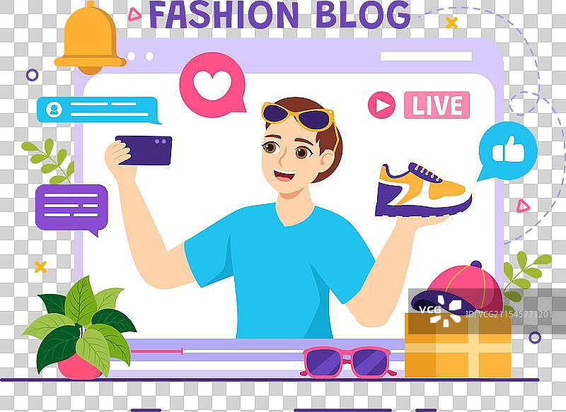 时尚博客与博主的评测视频图片素材