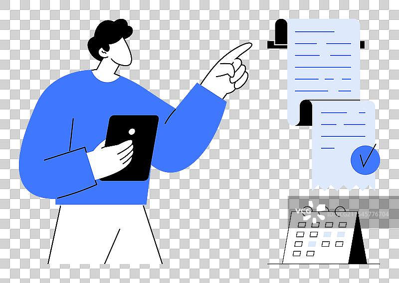 商务专业人士在审阅文件图片素材