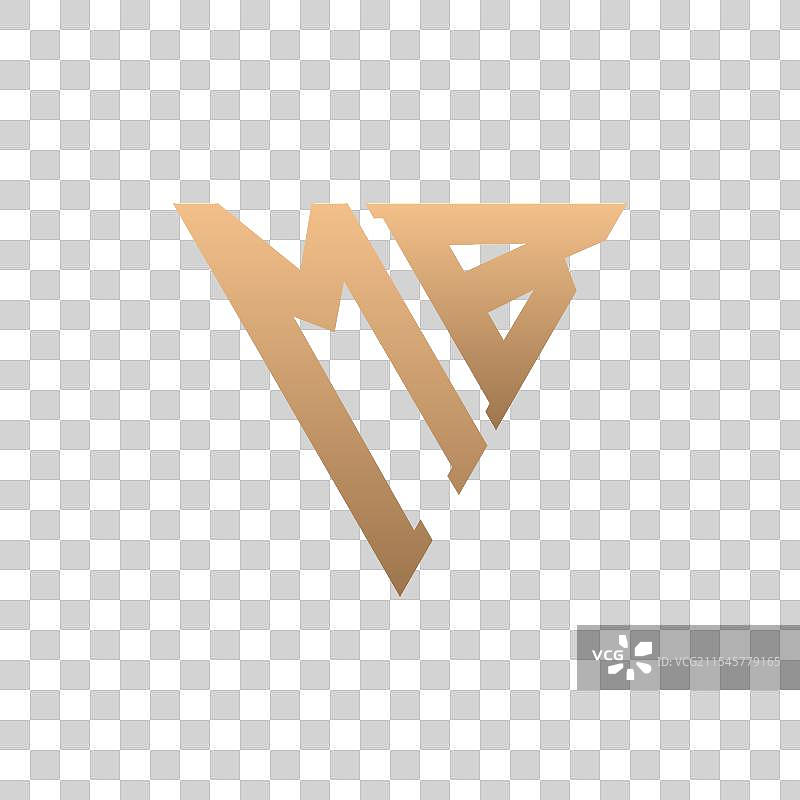 现代简约优雅奢华的MB标志设计图片素材