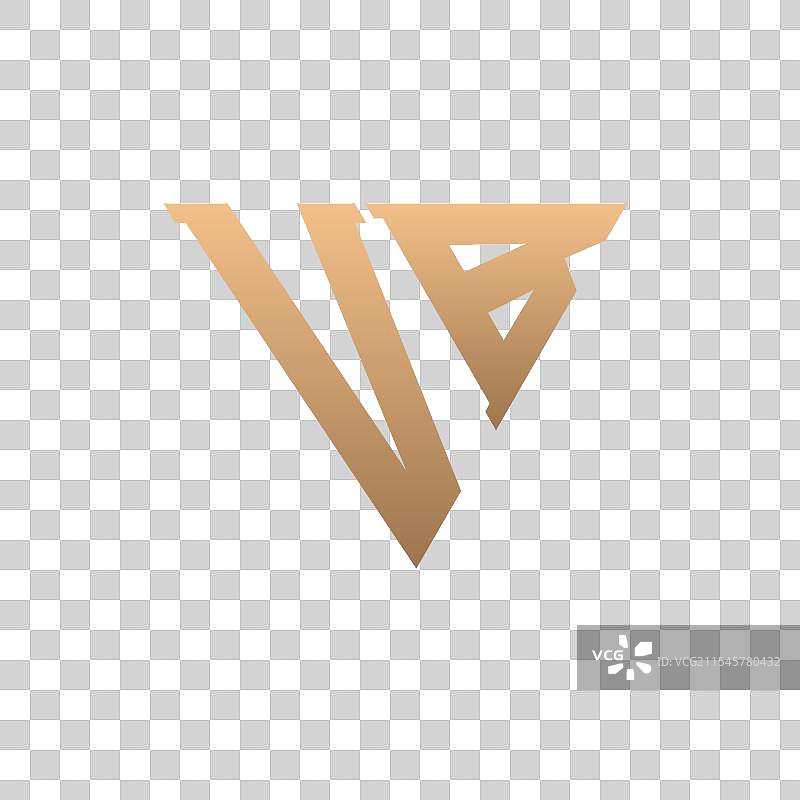 现代简约优雅奢华的VB标志设计图片素材