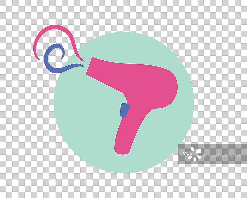 时尚吹风机线条图标图片素材