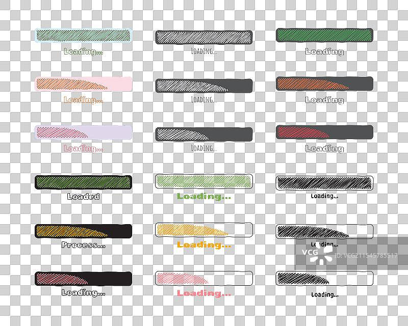 加载条状态图标集合（已加载）图片素材