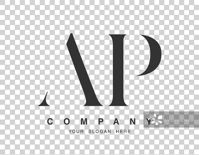 AP标志设计，字母A和P，衬线字体图片素材