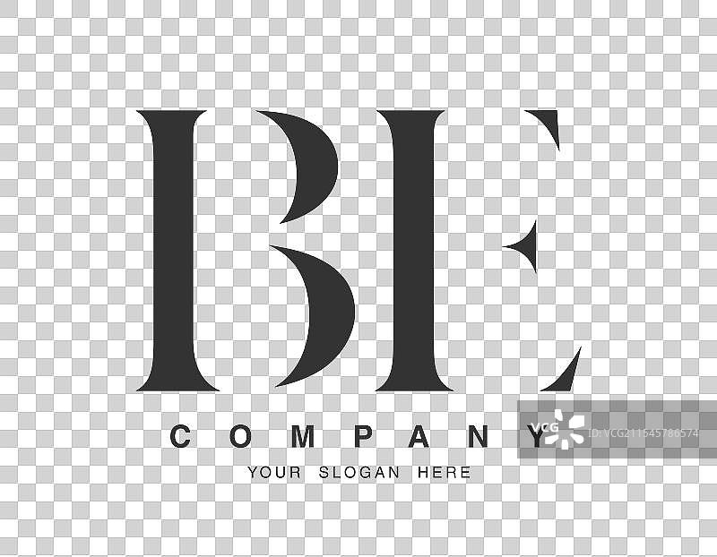 字母B和E的衬线字体logo设计图片素材