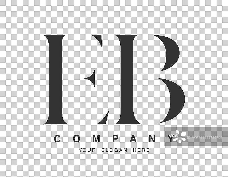 eb标志设计，字母e和b，衬线字体图片素材