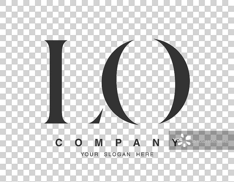 字母L和O的衬线字体logo设计图片素材