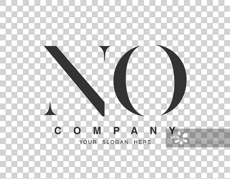 无标志设计，初始字母n和o，衬线字体图片素材