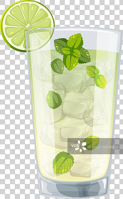 薄荷莫吉托冰饮的图形图片素材