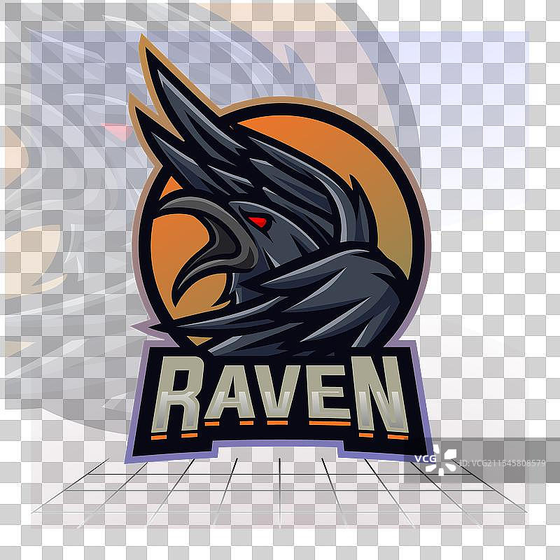 乌鸦电竞吉祥物logo设计图片素材