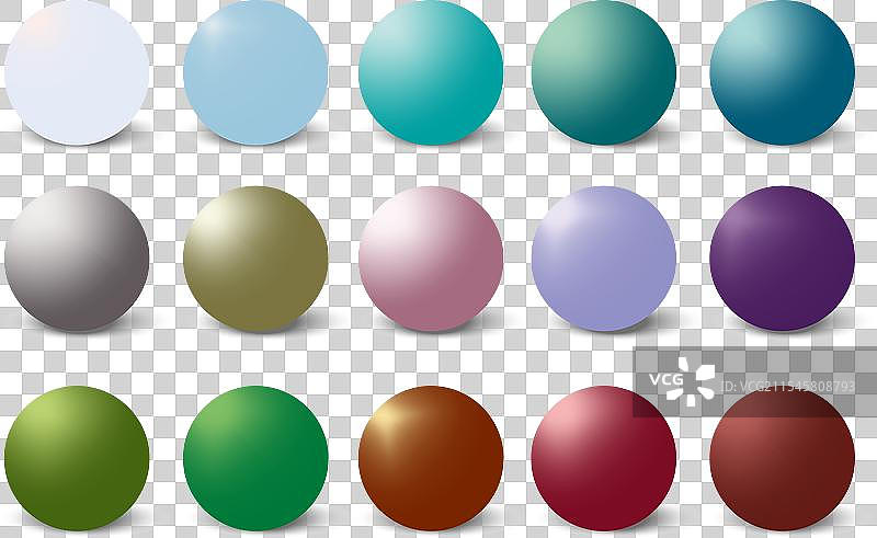 带阴影的多色球体 EPS 10图片素材