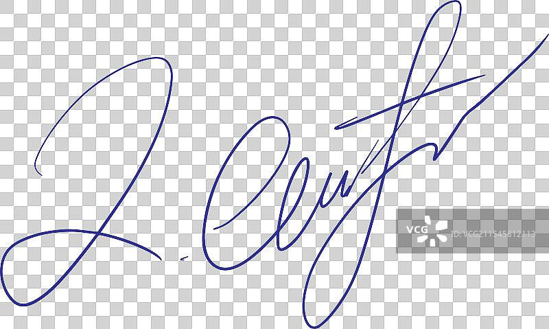 手绘签名的文件示例图片素材