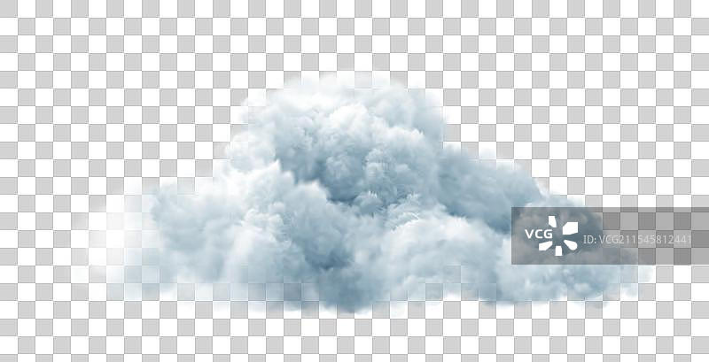 逼真的云朵，孤立在透明背景上图片素材