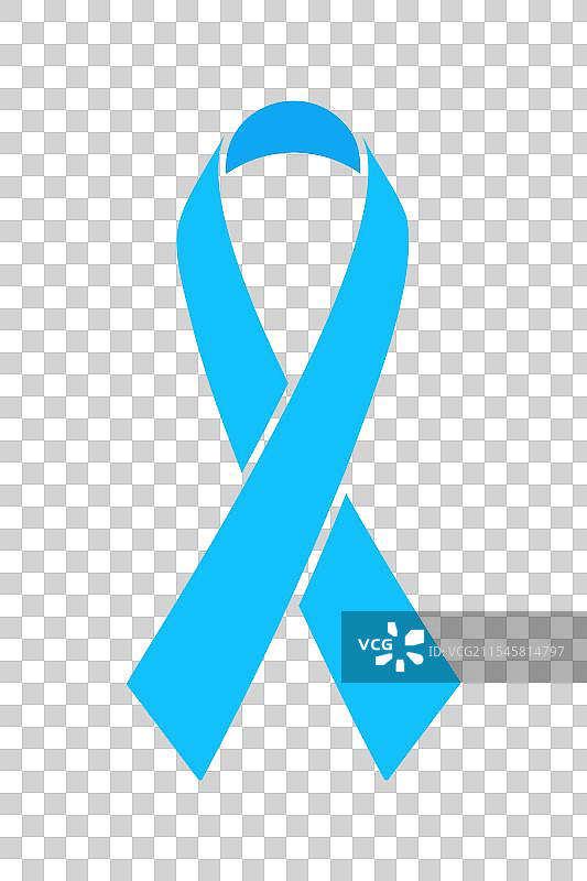 蓝色丝带图标前列腺健康意识象征图片素材