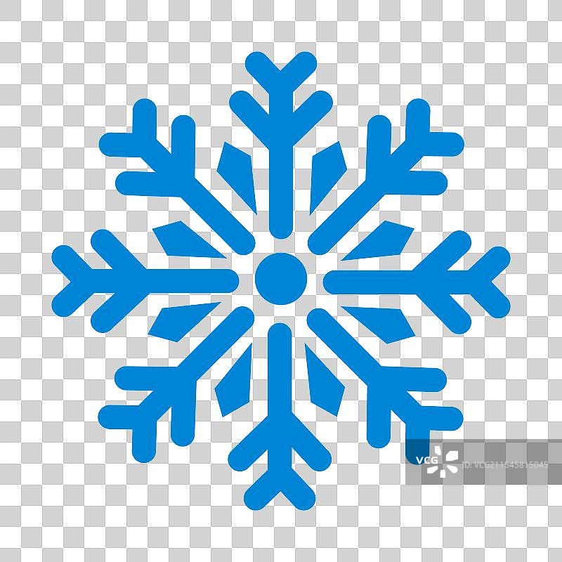 完美设计的蓝色雪花图标，适合冬季使用图片素材