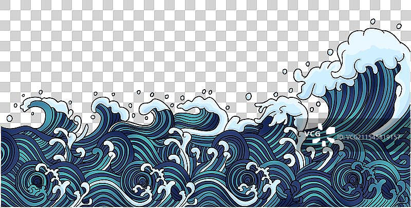 波涛汹涌的海浪拍打图片素材