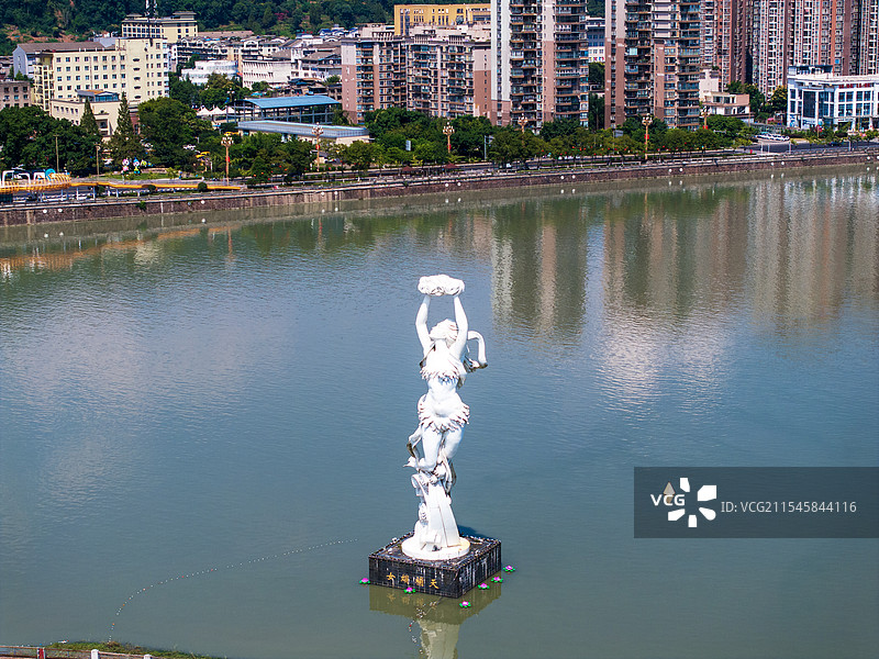 航拍石川雅安女娲补天图片素材