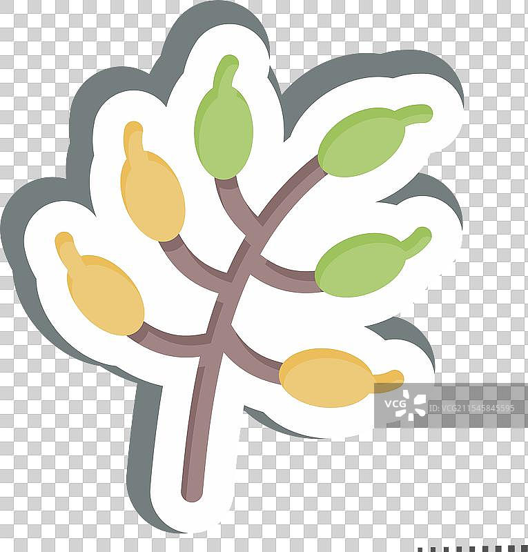 与香料符号相关的简单刺梨贴纸图片素材