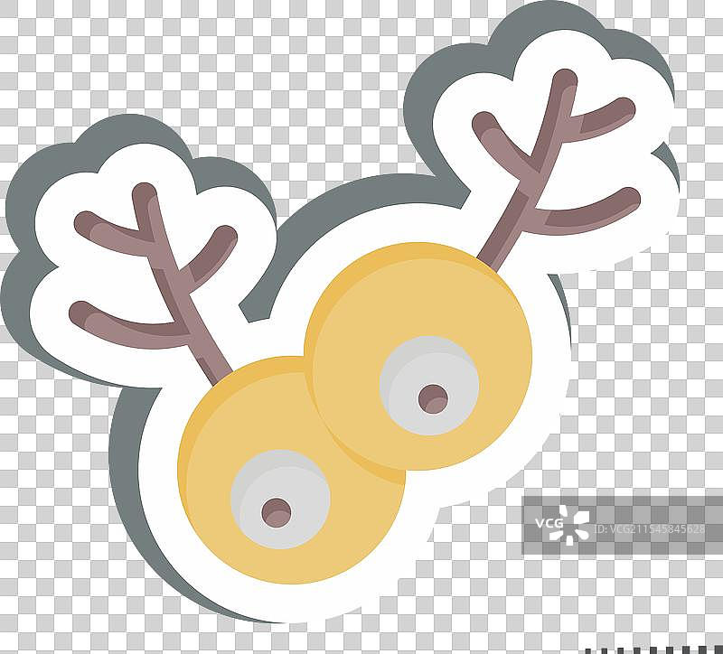 与香料符号相关的简单杜松子贴纸图片素材