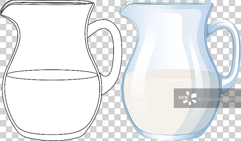 从线条艺术到上色的过渡图片素材