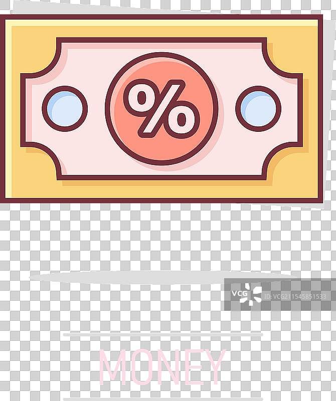 漫画风格的美元纸币图标图片素材