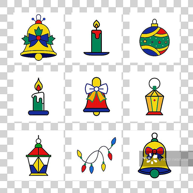 圣诞元素集合图片素材